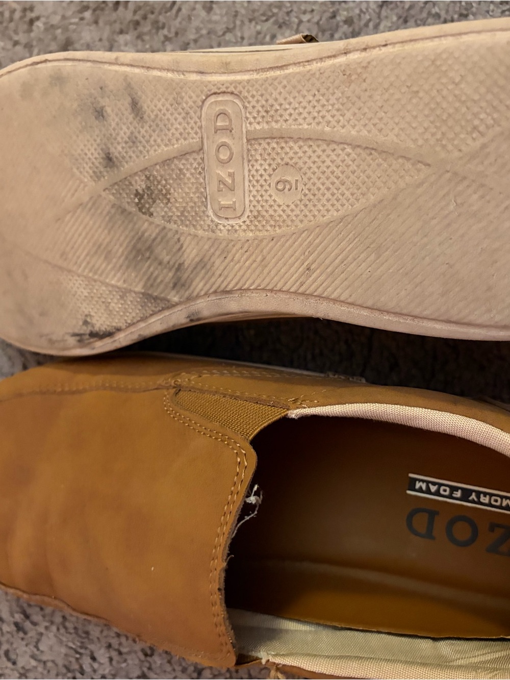 Izod Men's Slip-On Loafers in Tan Brown